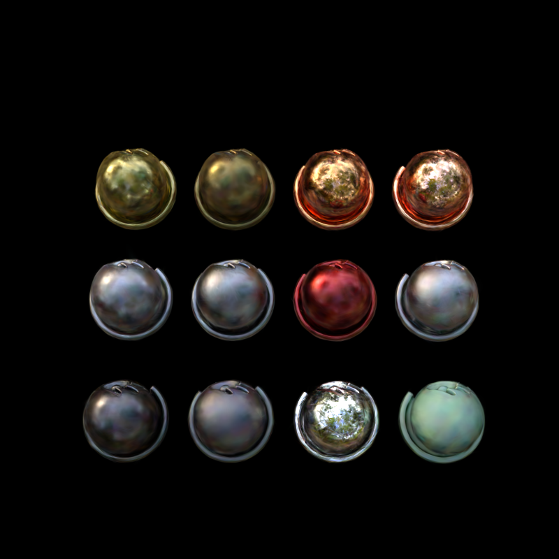 Materials view with bit accuracy 0.53125